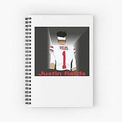 Justin Fields Bears T-Shirt Spiral Notebook