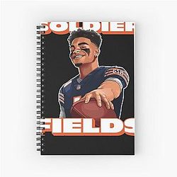 Soldier Field Justin Fields Chicago Bears Classic T-Shirt Spiral Notebook