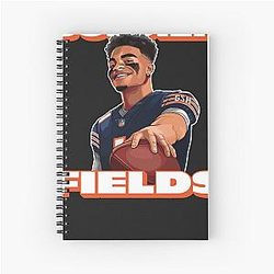 Justin Fields Chicago Bears Classic T-Shirt Spiral Notebook
