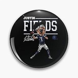 Justin Fields Cartoon Pin