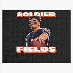 Soldier Field, Justin Fields, Chicago Bears Classic T-Shirt Jigsaw Puzzle