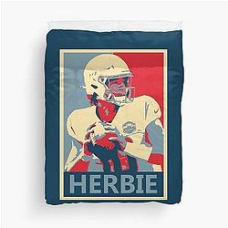 Justin Herbert Chargers Duvet Cover