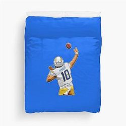 Justin Herbert Classic Throw Touchdown T-Shirt Duvet Cover
