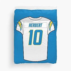 Justin Herbert Jersey Duvet Cover