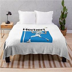 Justin Herbert Throw Blanket
