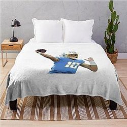 Justin Herbert Throw Blanket