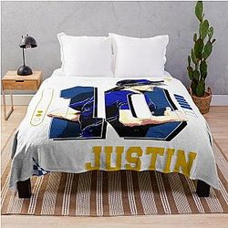 Justin Herbert Football Player Design Throw Blanket