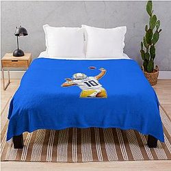 Justin Herbert Classic T-Shirt Throw Blanket