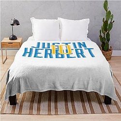 Justin Herbert Throw Blanket
