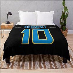 Justin Herbert Chargers Classic Throw Blanket