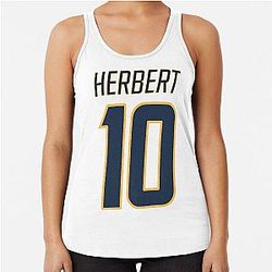 Justin Herbert Navy Racerback Tank