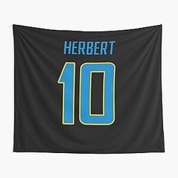 Justin Herbert Chargers Tapestry