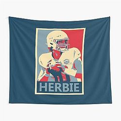 Justin Herbert Chargers Tapestry