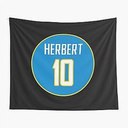 Justin Herbert Los Angeles Chargers Tapestry
