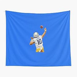 Justin Herbert 10 Touchdown Classic Tapestry