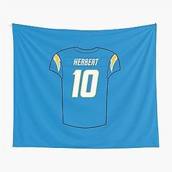 Justin Herbert Home Jersey Tapestry.