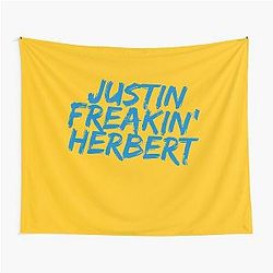 Justin Herbert Los Angeles Chargers Tapestry