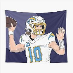 Justin Herbert Quarterback Tapestry