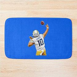 Justin Herbert 10 Touchdown Classic T Shirt Bath Mat