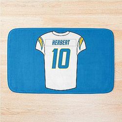 Justin Herbert Jersey Bath Mat