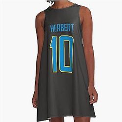 Justin Herbert Chargers A-Line Dress