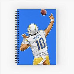 Justin Herbert Throw Classic Spiral Notebook