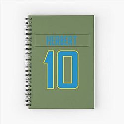 Justin Herbert Chargers Spiral Notebook