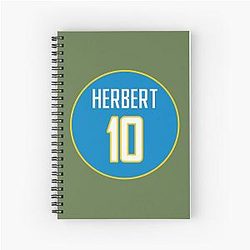 Justin Herbert Los Angeles Chargers Spiral Notebook