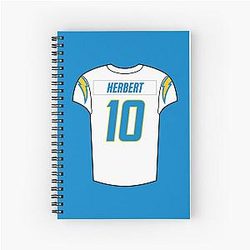Justin Herbert Away Jersey Notebook