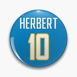 Justin Herbert Los Angeles Chargers 10 Pin