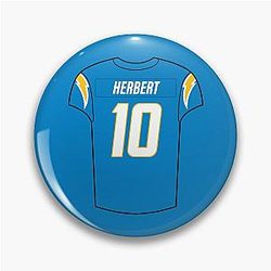 Justin Herbert Jersey Pin
