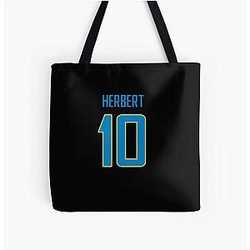 Justin Herbert Chargers Tote Bag
