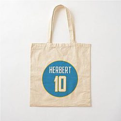 Justin Herbert Los Angeles Chargers 10 Tote Bag
