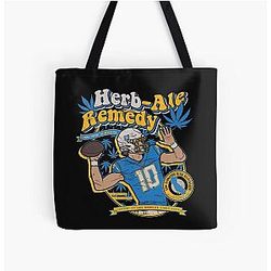 Justin Herbert Remed All Over Print Tote Bag