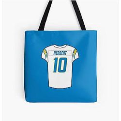 Justin Herbert Away Jersey All Print Tote Bag