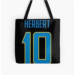 Justin Herbert Chargers Tote Bag
