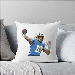 Justin Herbert Throw Pillow