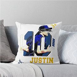 Justin Herbert Football Player Design Throw Pillow