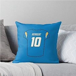 Justin Herbert Home Jersey Pillow