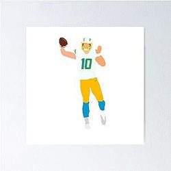 Justin Herbert Chargers Poster