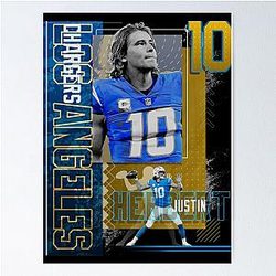 Justin Herbert Football Poster