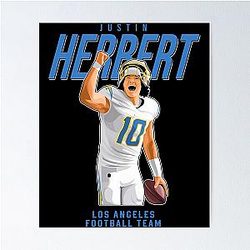 Justin Herbert Los Angeles Football Poster