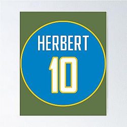Justin Herbert Los Angeles Chargers Poster