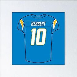 Justin Herbert Jersey Poster