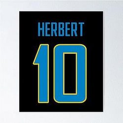 Justin Herbert Chargers Poster