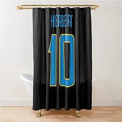 Justin Herbert Chargers Shower Curtain