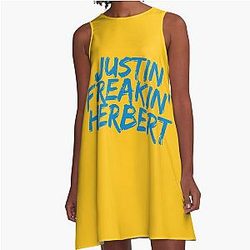 Justin Herbert, Los Angeles Chargers A-Line Dress
