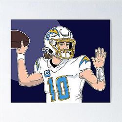 Justin Herbert Quarterback Poster