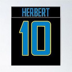 Justin Herbert Chargers Poster