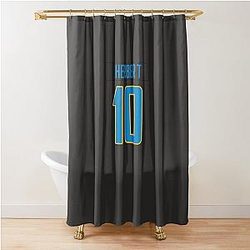 Justin Herbert Chargers Sticker Shower Curtain